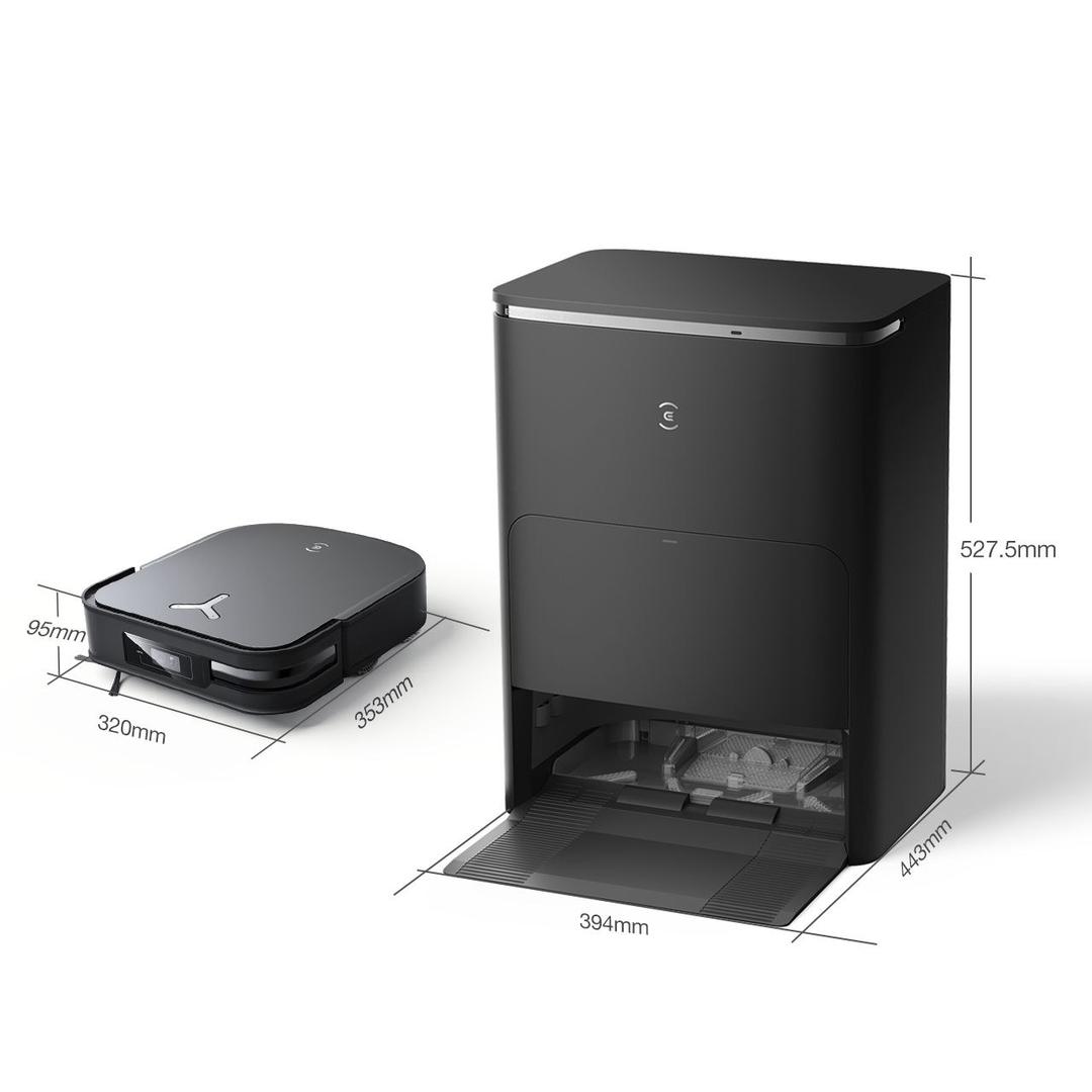 Ecovacs Deebot X2 Omni kèm trạm sạc và kích thước thân vuông