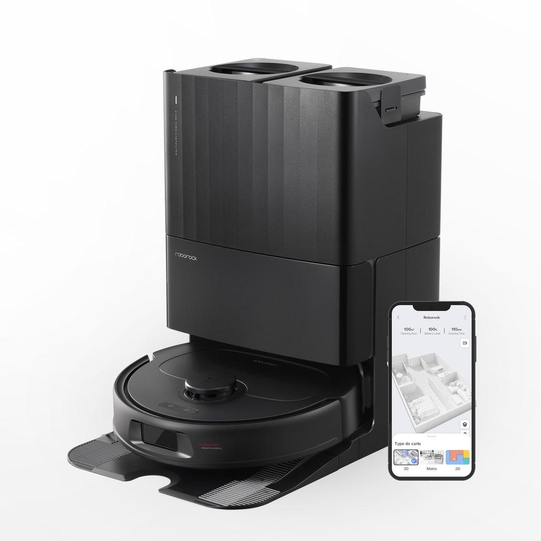 Trạm đa năng của Roborock Qrevo S tự giặt giẻ và đổ rác