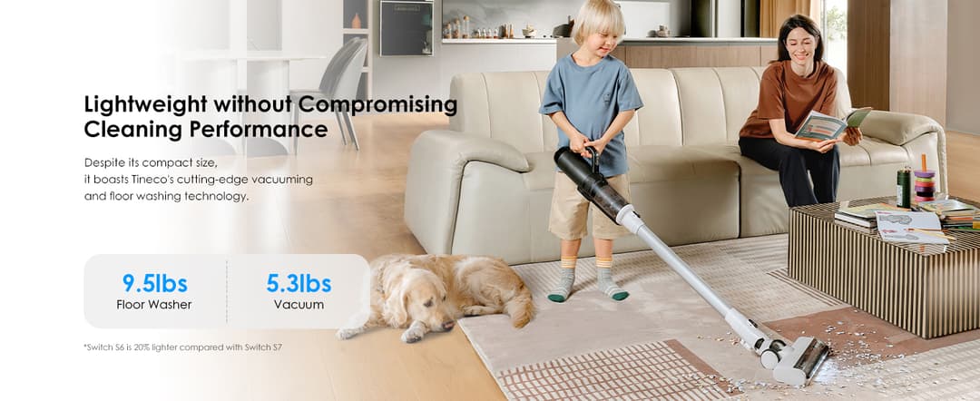 Tineco Floor One Switch S6 nhẹ nhàng làm sạch sàn trong nhà