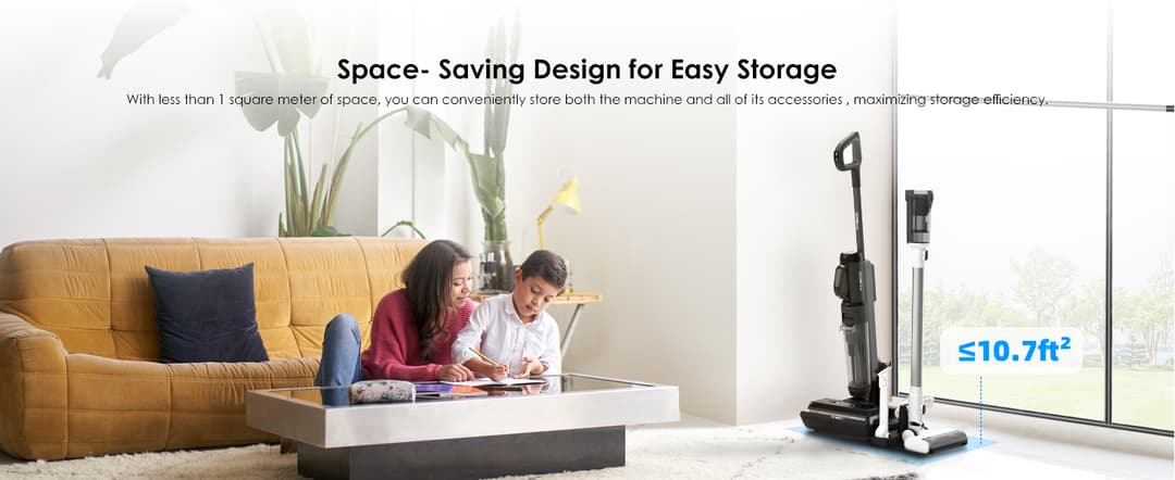 Tineco Floor One Switch S6 cất gọn tiết kiệm không gian trong nhà